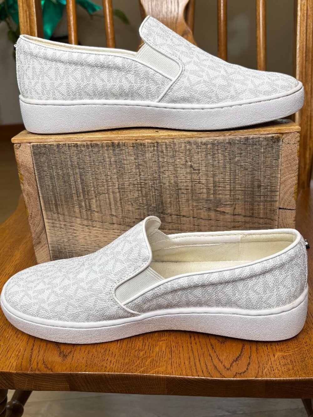 Michael Michael Kors Women's Keaton White Slip-On Sneakers, Size: 8M